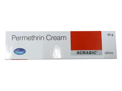 Scrabic 5% Permethrin Cream 30 gm tube pack by Leeford