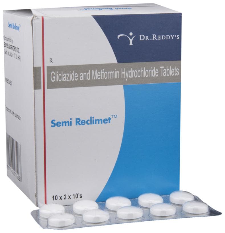 Semi-Reclimet Tablet box and blister strip