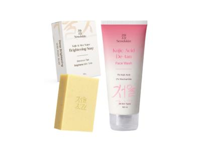 Seoulskin Kojic Acid Brightening Cleanse Duo soap and face wash