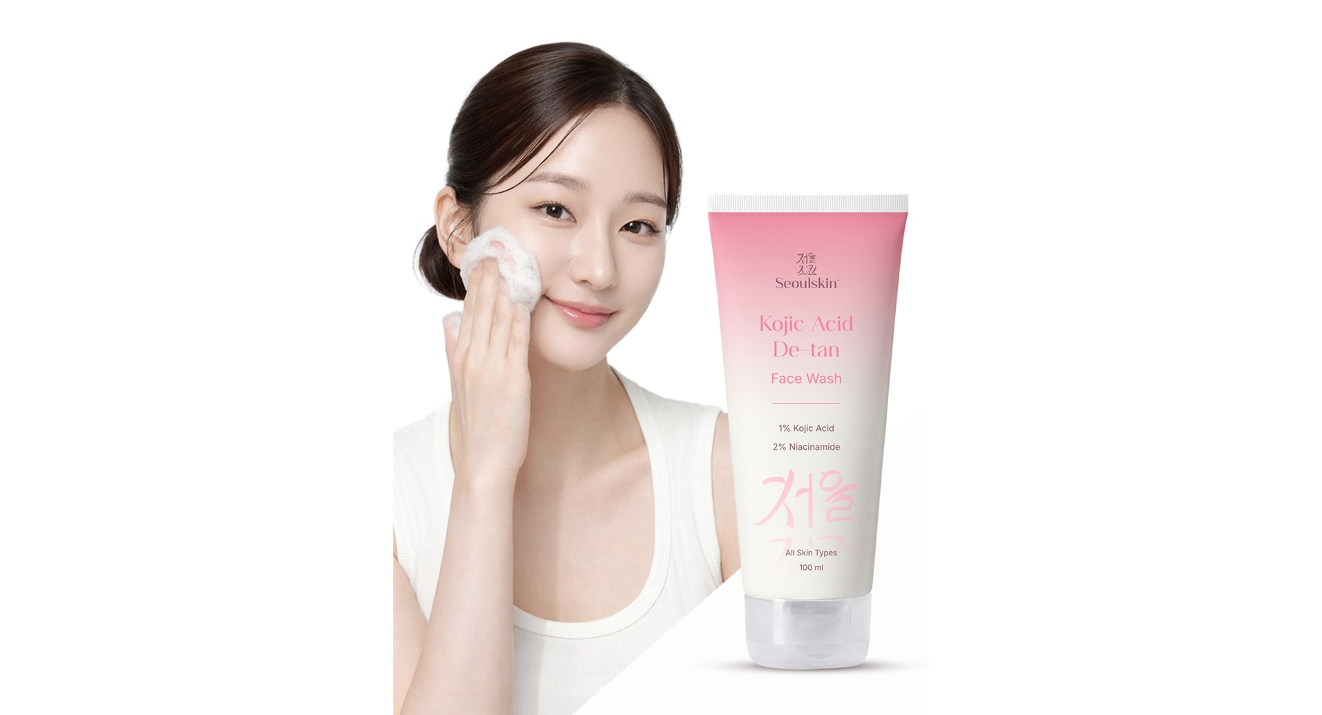 Seoulskin Cleanse Duo being used on face