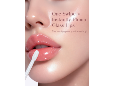 Seoulskin Glass Glow Lip Gloss glossy finish on lips