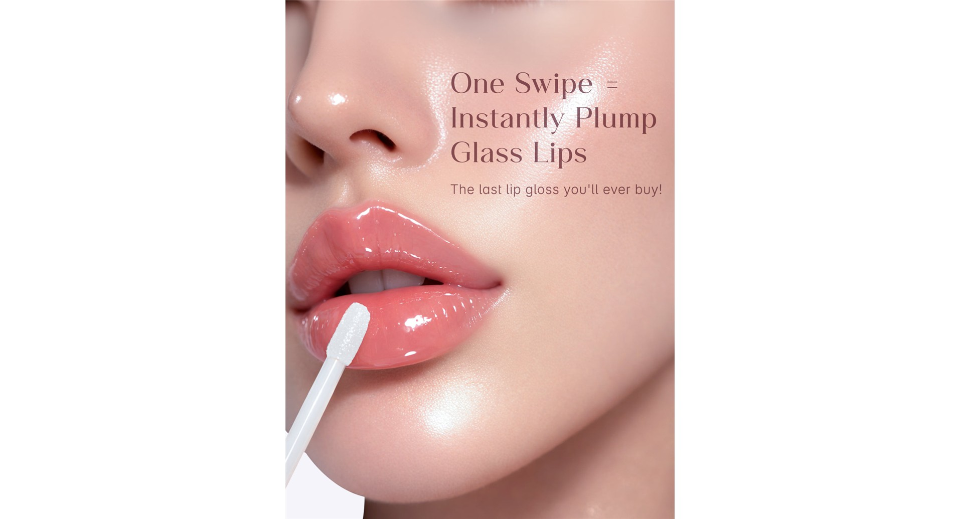 Seoulskin Glass Glow Lip Gloss glossy finish on lips