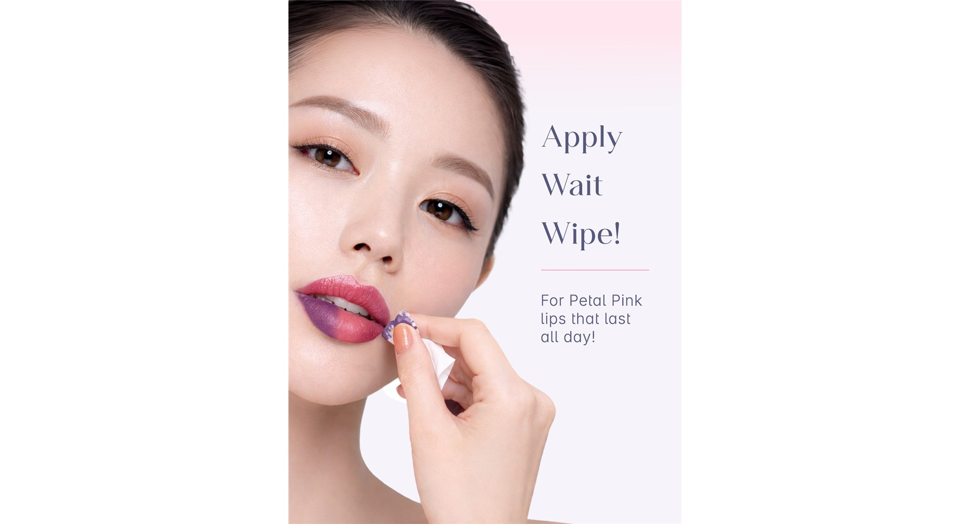 Seoulskin Wipe-Off Lip Tint being applied on lips