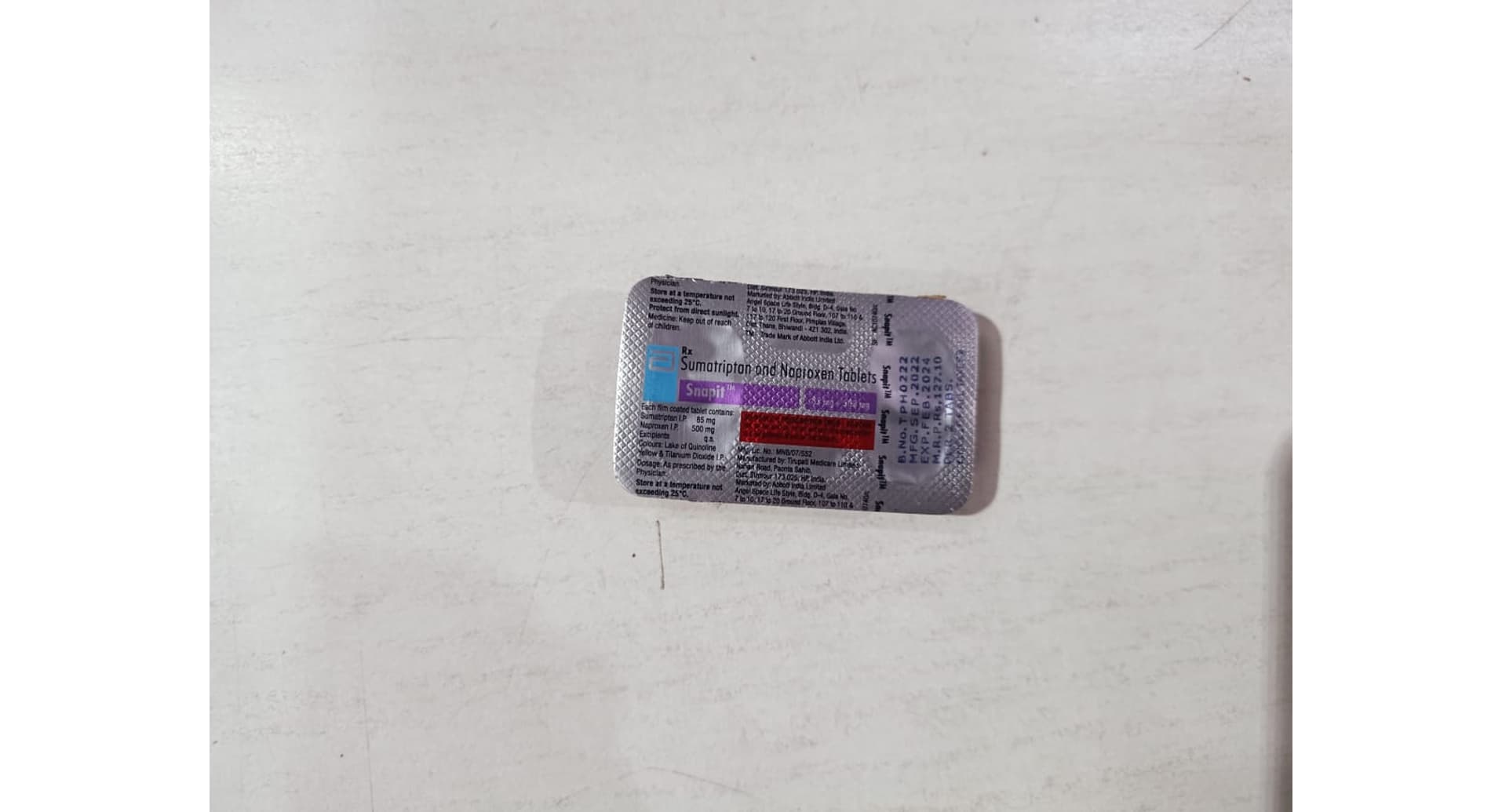 Snapit 85mg/500mg Tablet - Image 3
