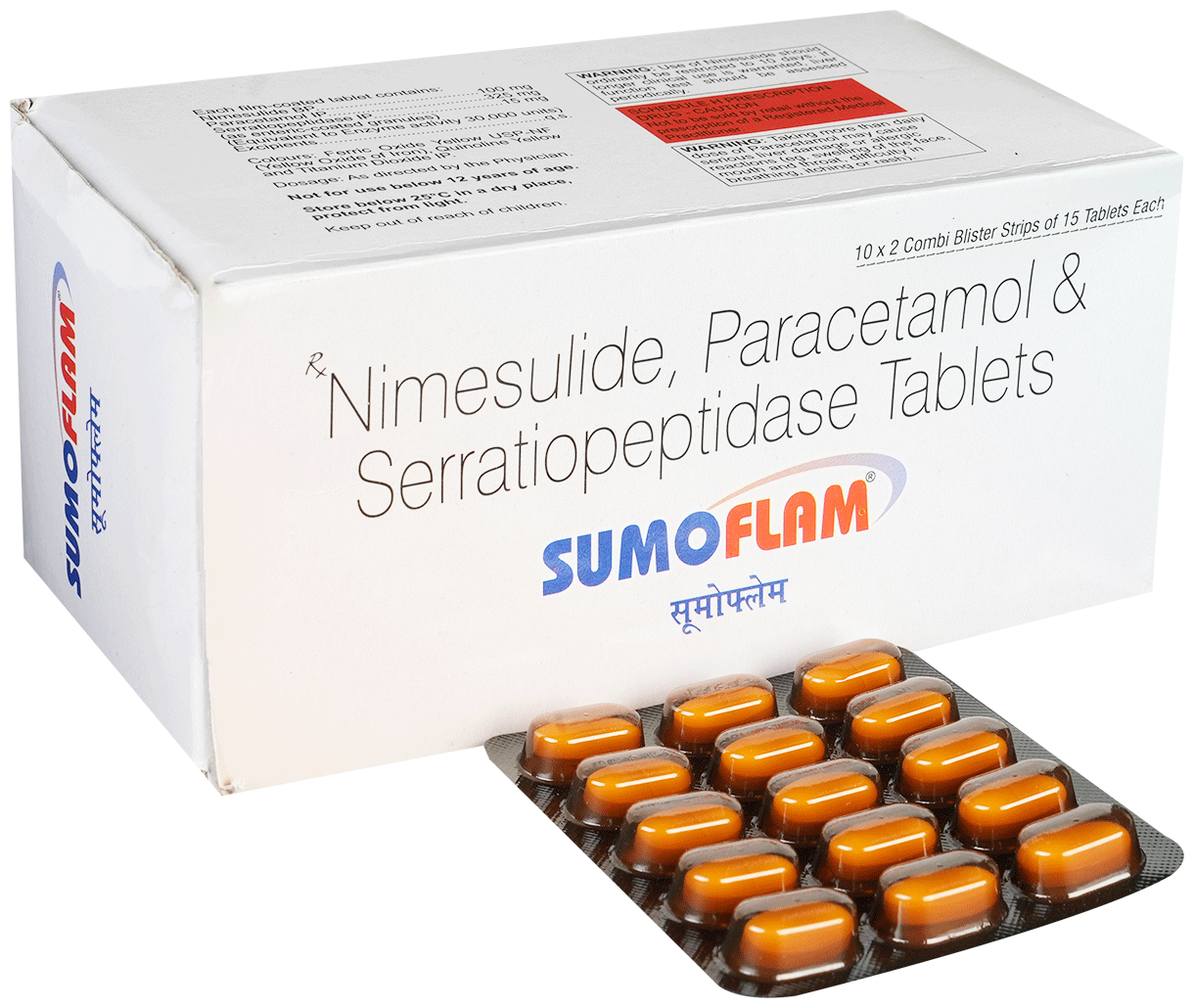 Sumoflam Tablet box and blister pack