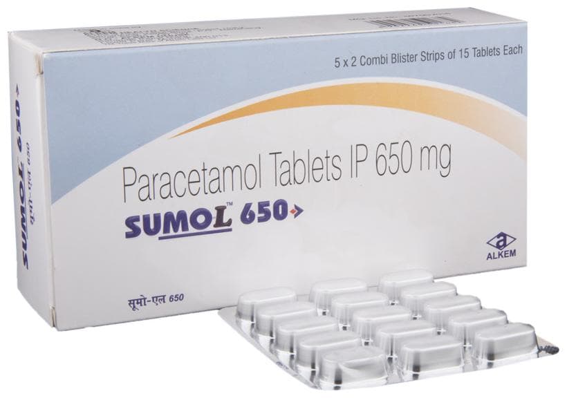 Sumo-L 650 Tablet box angled with blister strip