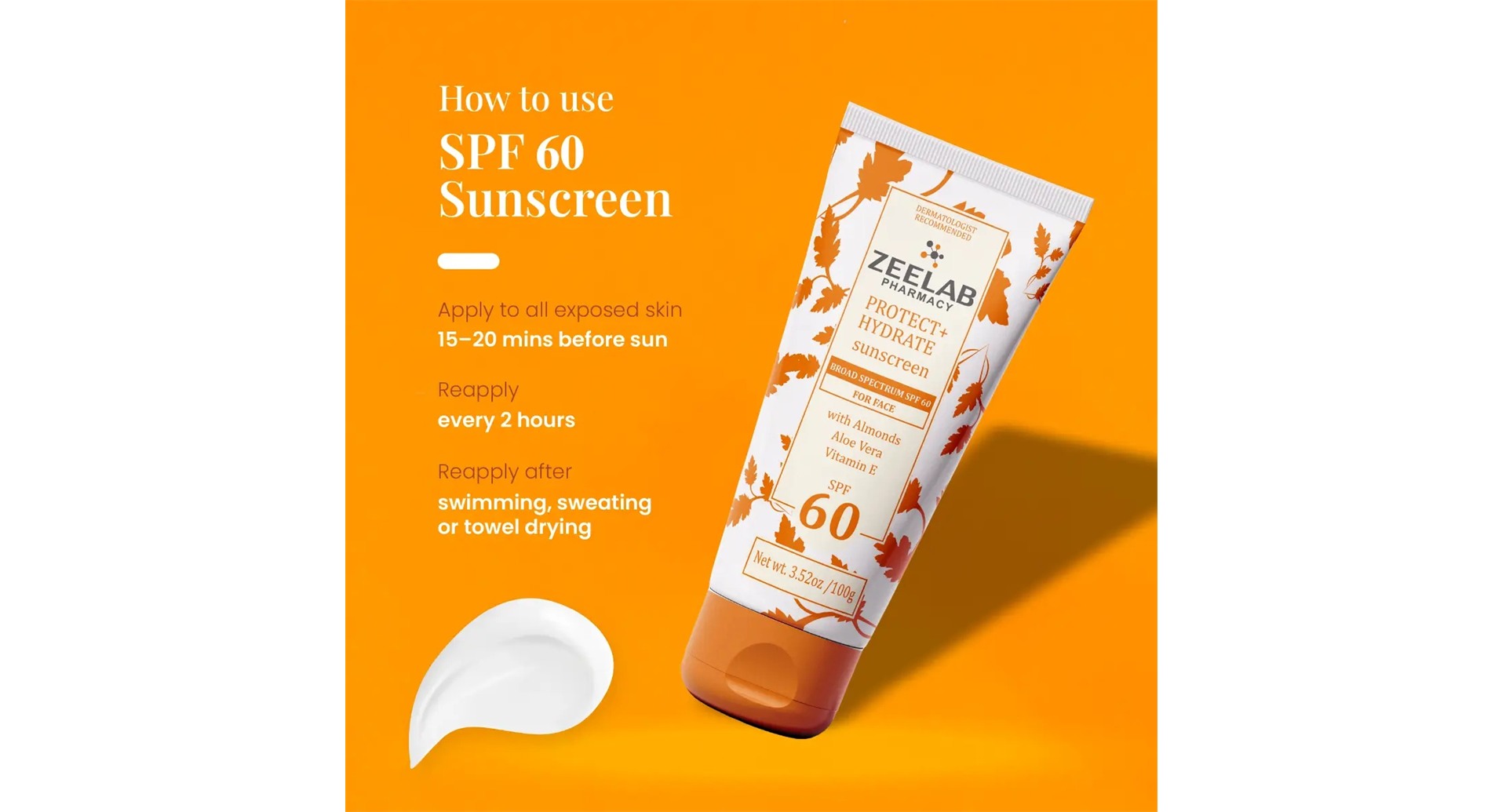 Sunscreen Lotion SPF 60 how to use