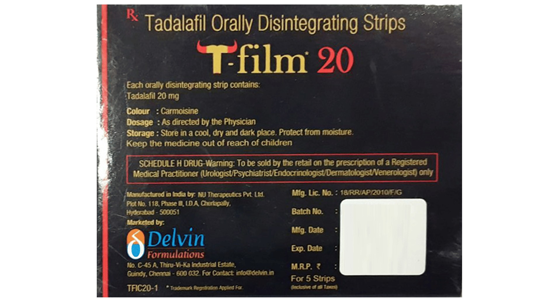 T-Film 20 Mg Disintegrating Strip