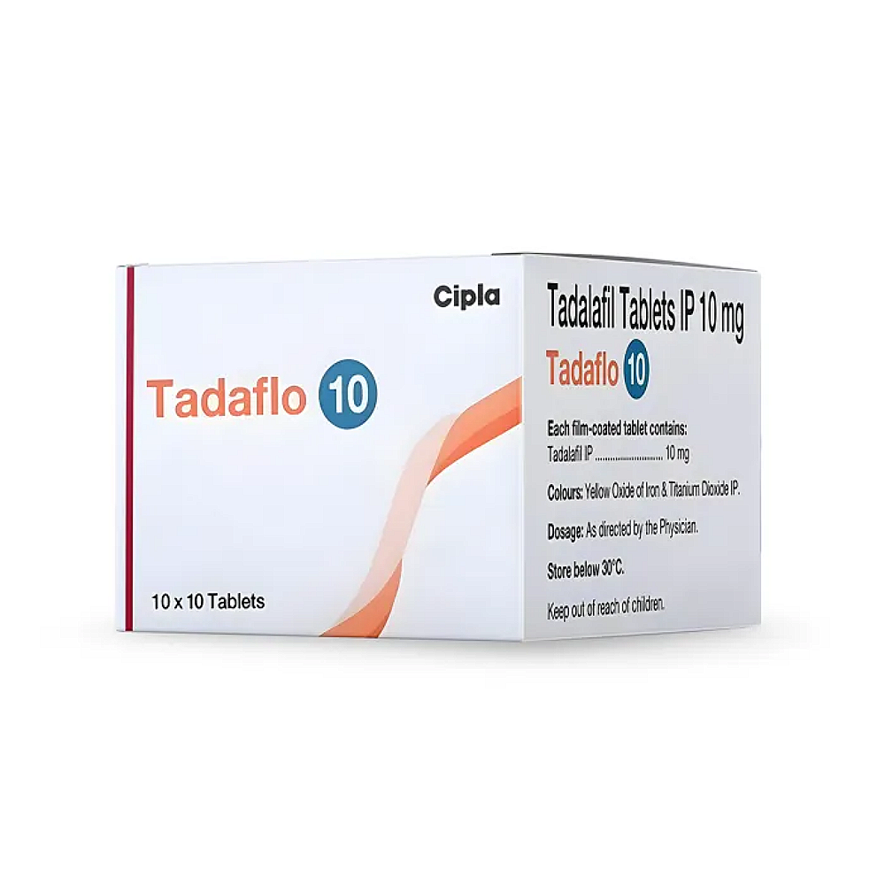 Tadaflo 10 mg Tadalafil tablet by Cipla