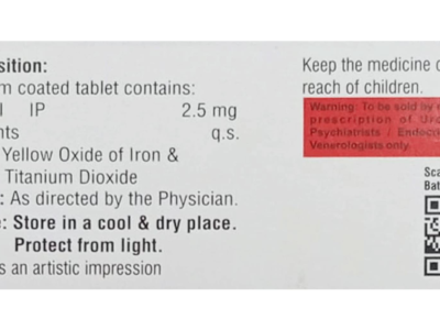 Tastylia 2.5 Mg Tablet composition label
