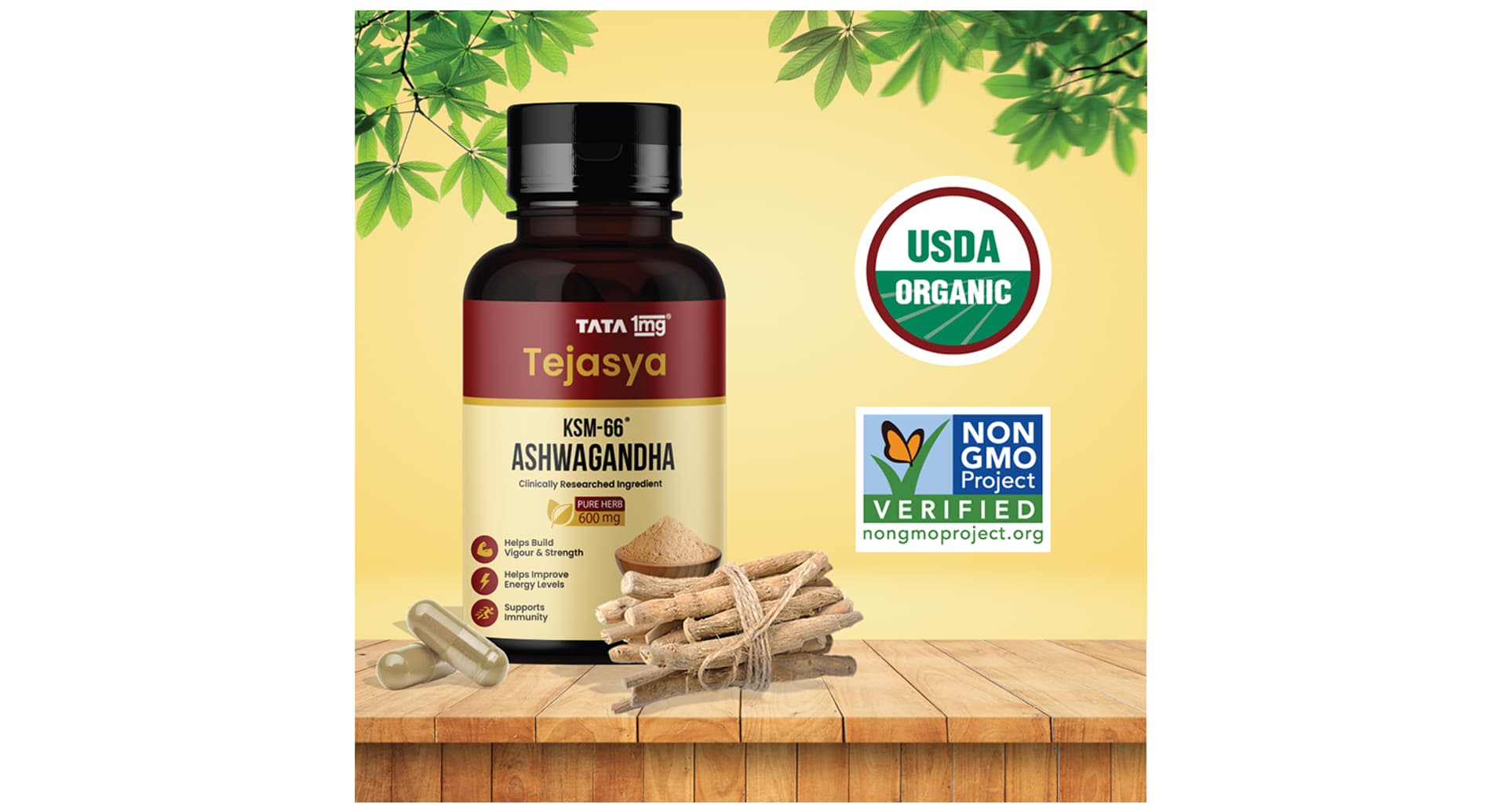Tejasya Ashwagandha KSM-66 Capsules 600mg - Image 4
