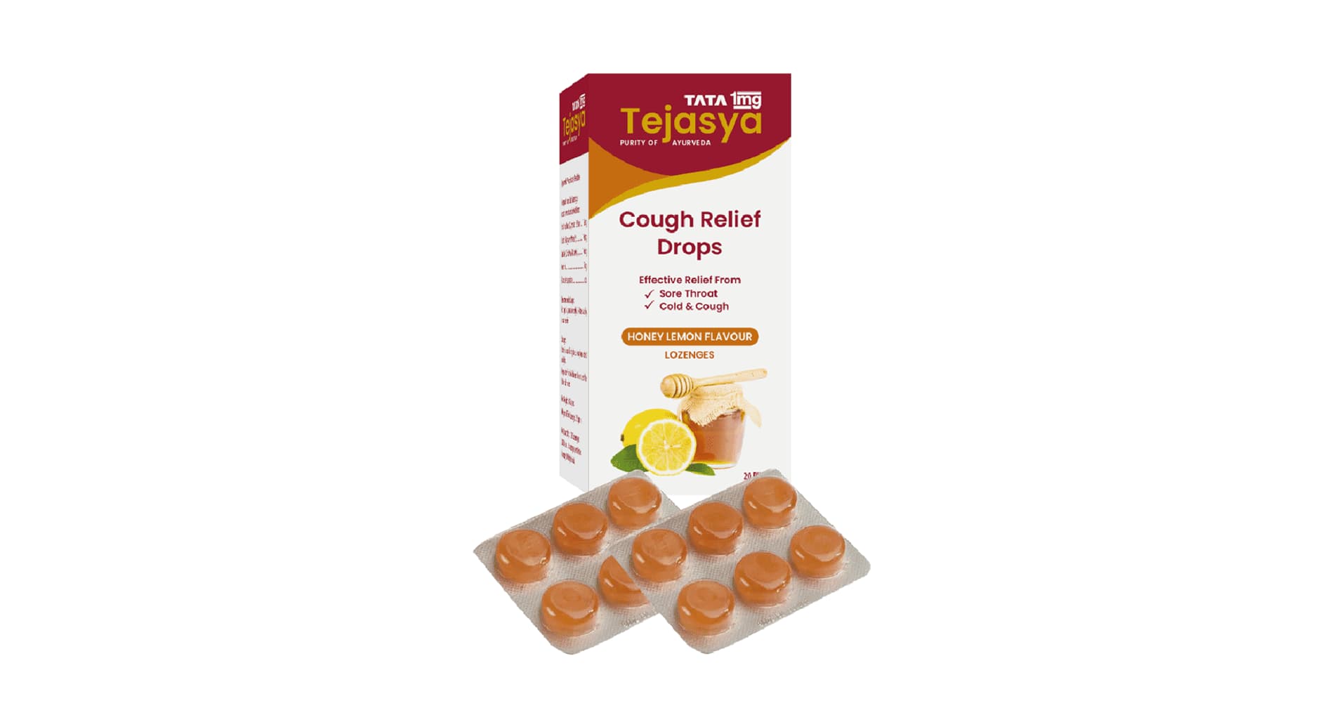 Tejasya Cough Relief Drops Honey Lemon - Image 2
