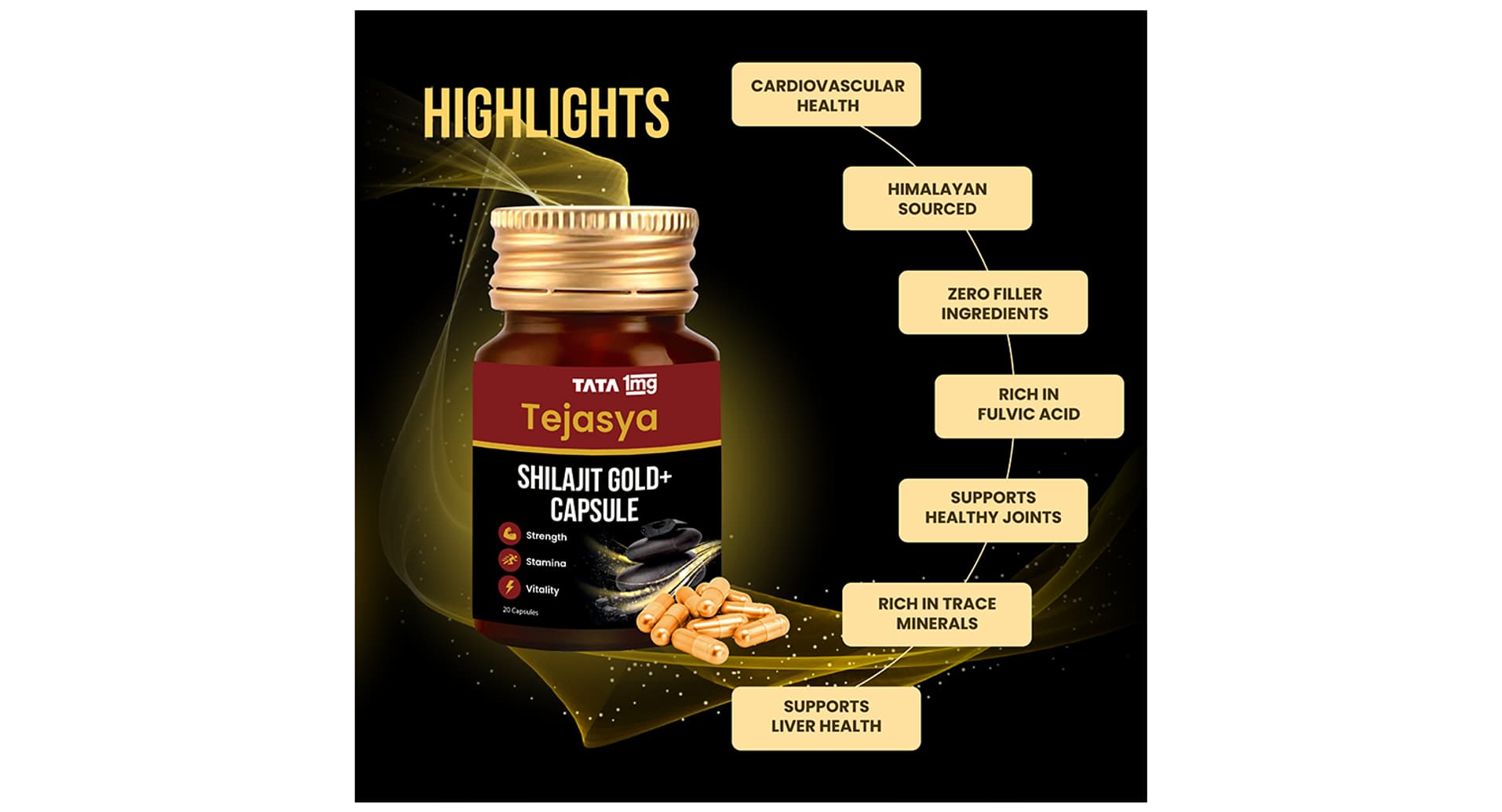 Tejasya Shilajit Gold+ Capsule - Image 3