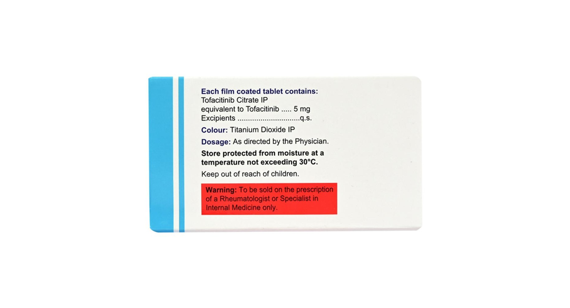 Tofajak 5mg Tablet - Composition