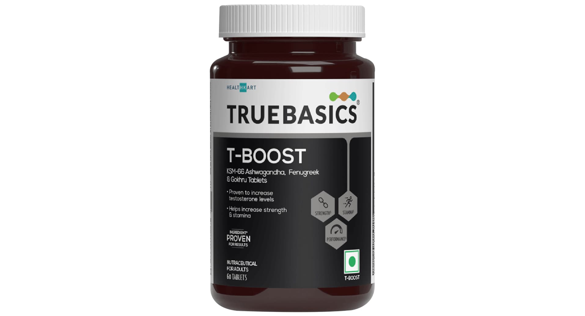 TrueBasics T-Boost Testosterone Supplement for Men