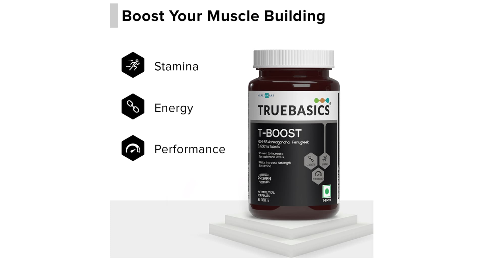 TrueBasics T-Boost Testosterone Supplement for Men - Image 4