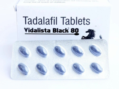Vidalista Black 80 Mg Tadalafil tablets blister pack close-up