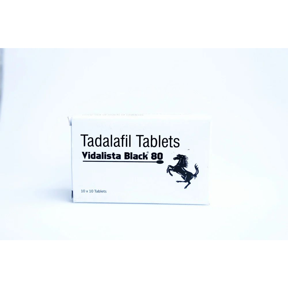 Vidalista Black 80 Mg Tablet Tadalafil 80mg carton box