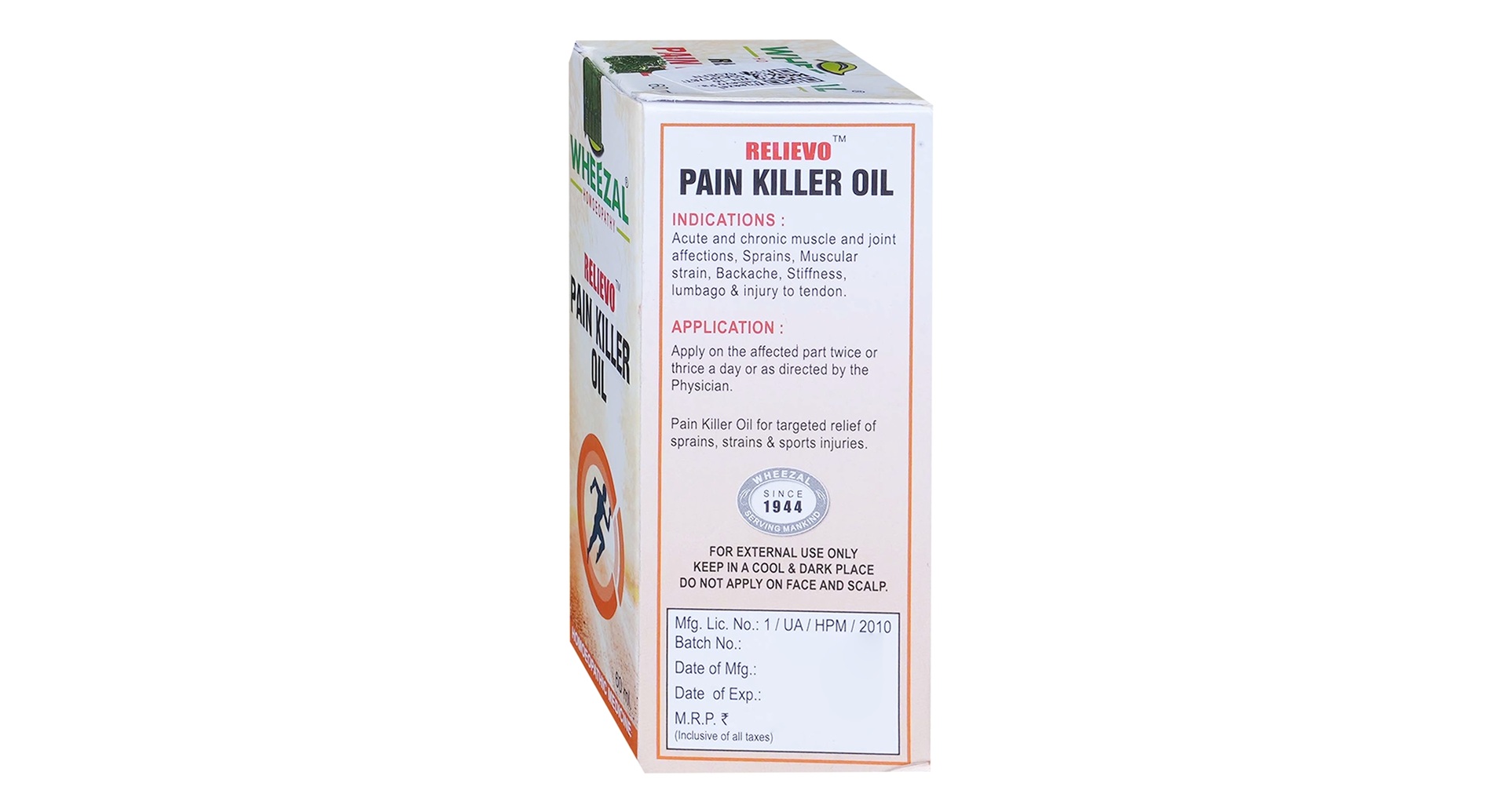 Wheezal Relievo Pain Killer Oil - Image 5
