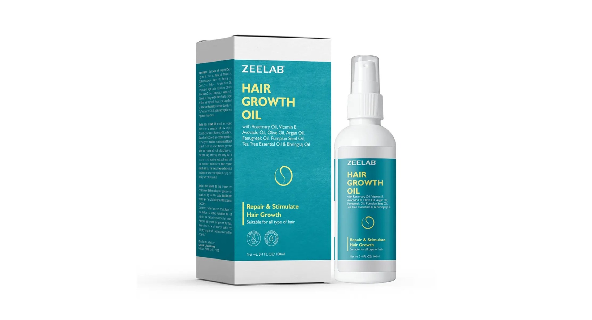 Zeelab Hair Growth Oil 100ml bottle and box