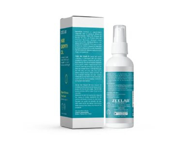 Zeelab Hair Growth Oil box side panel with ingredients and description