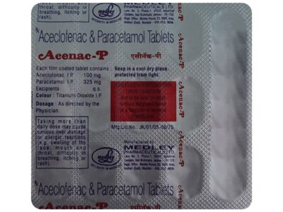 Acenac-P 100mg/325mg Tablet pack side view