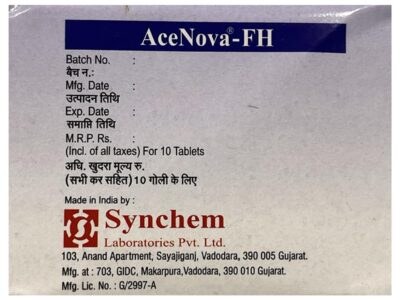 AceNova-FH 100mg/325mg/15mg Tablet pack side view