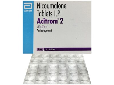 Acitrom 2mg Tablet pack side view
