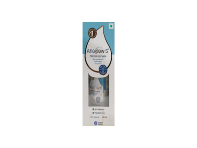 Ahaglow S Foaming Face Wash with Salicylic and Glycolic Acid pack front view
