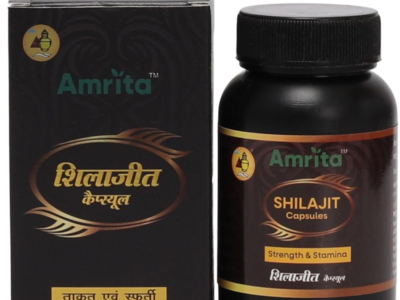 Amrita Shilajit Capsules 30 capsules box and bottle