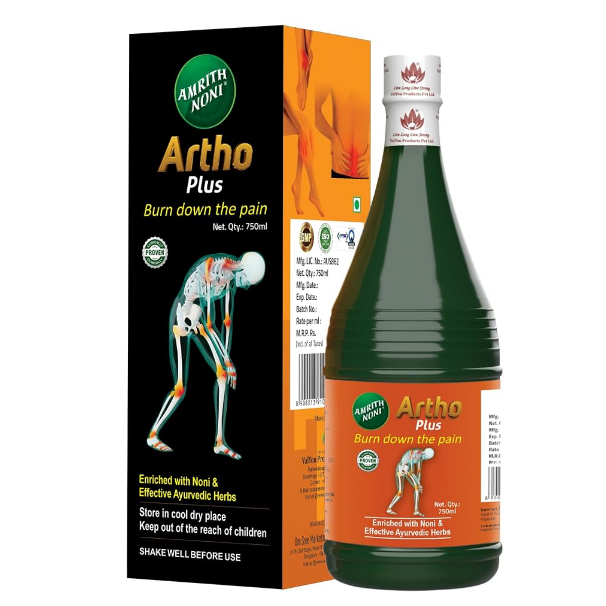 Amrith Noni Artho Plus Juice pack front view