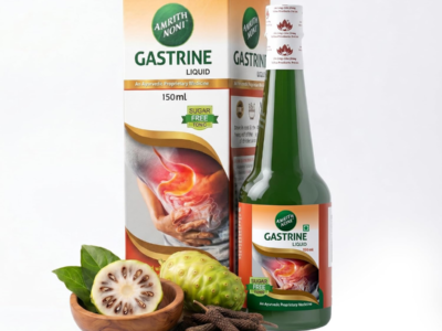 Amrith Noni Gastrine Juice pack side view