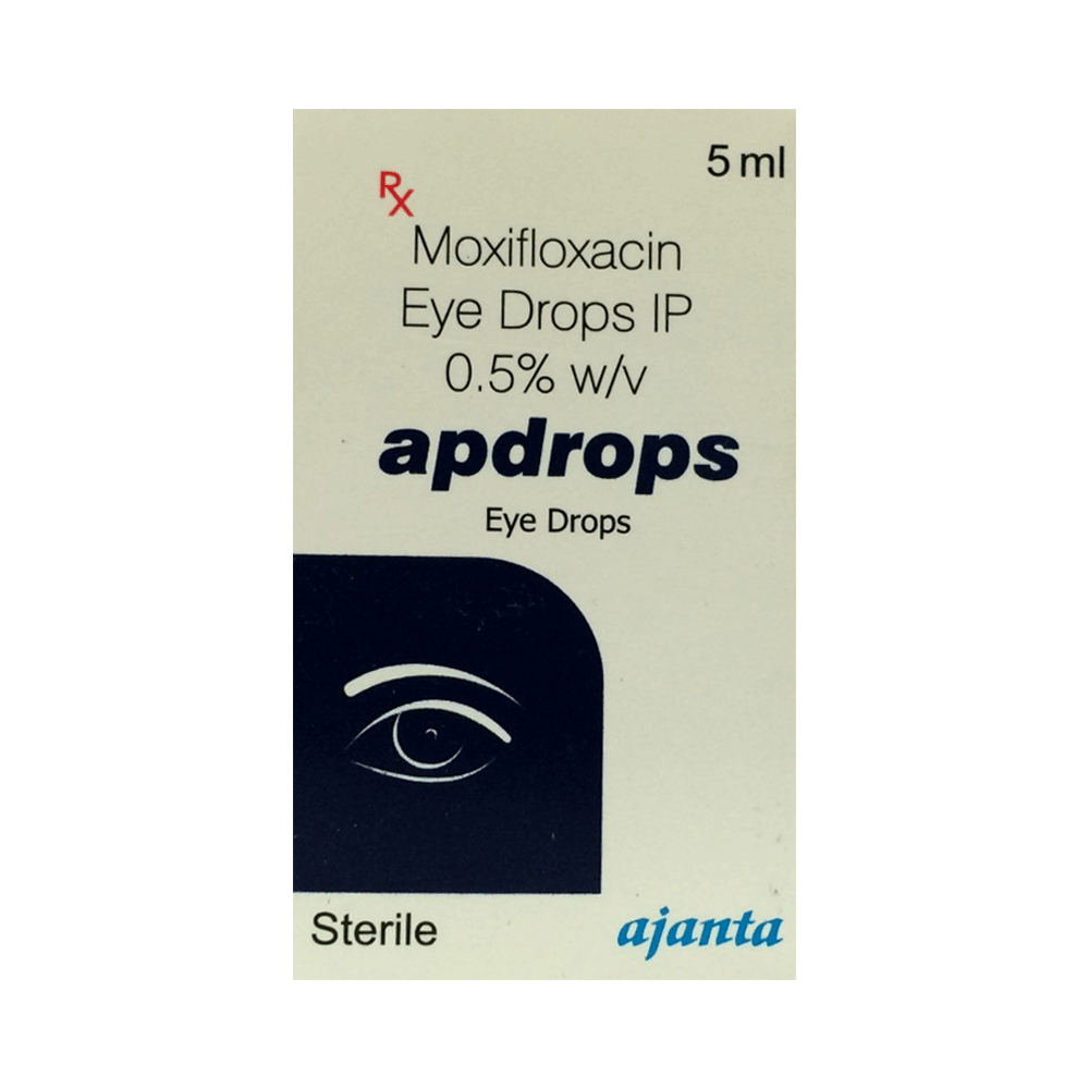 Apdrops Moxifloxacin 0.5% eye drop 5 ml - front pack