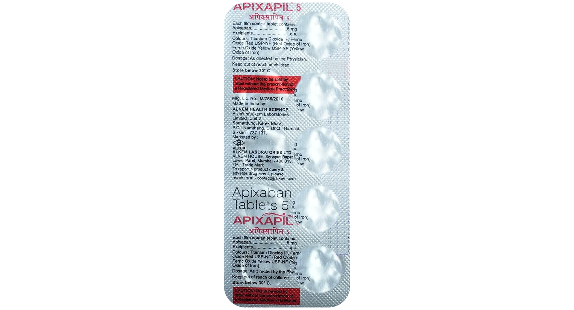 Apixapil 5 Tablet - Image 3