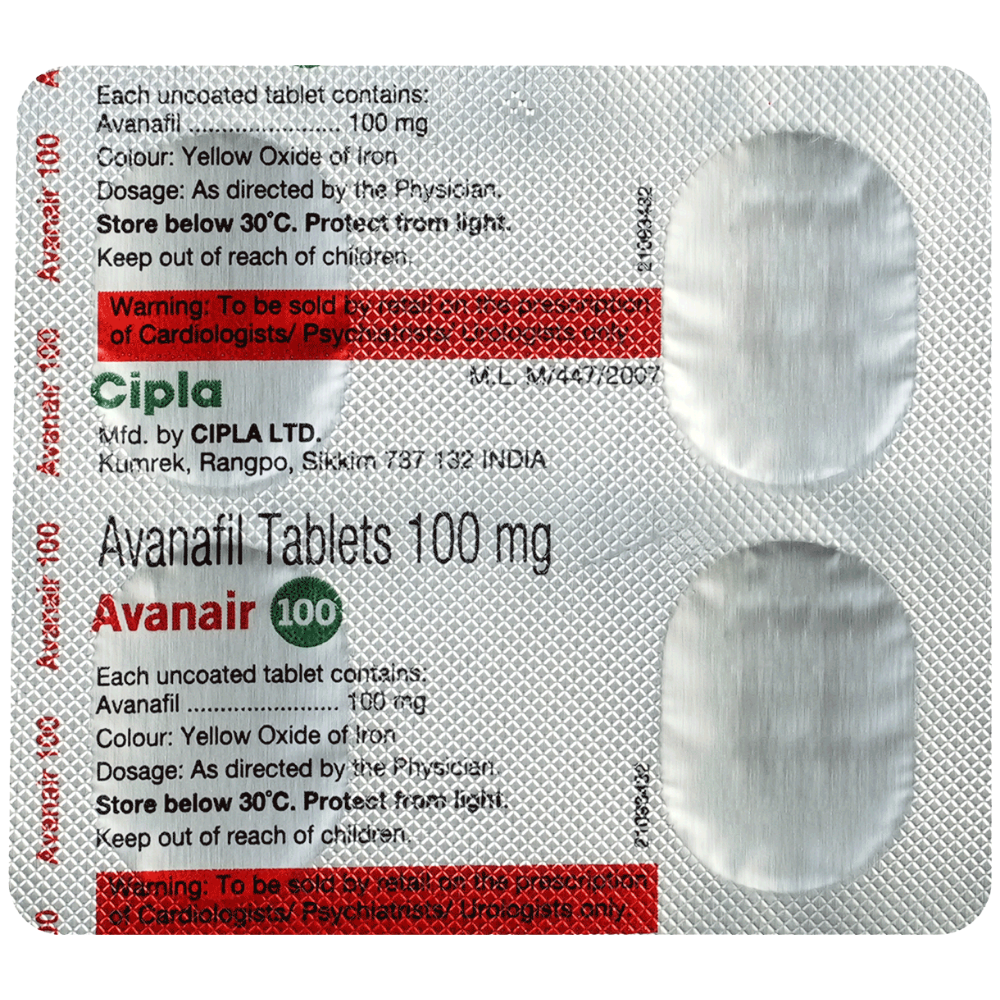 Avanafil 100mg Tablet