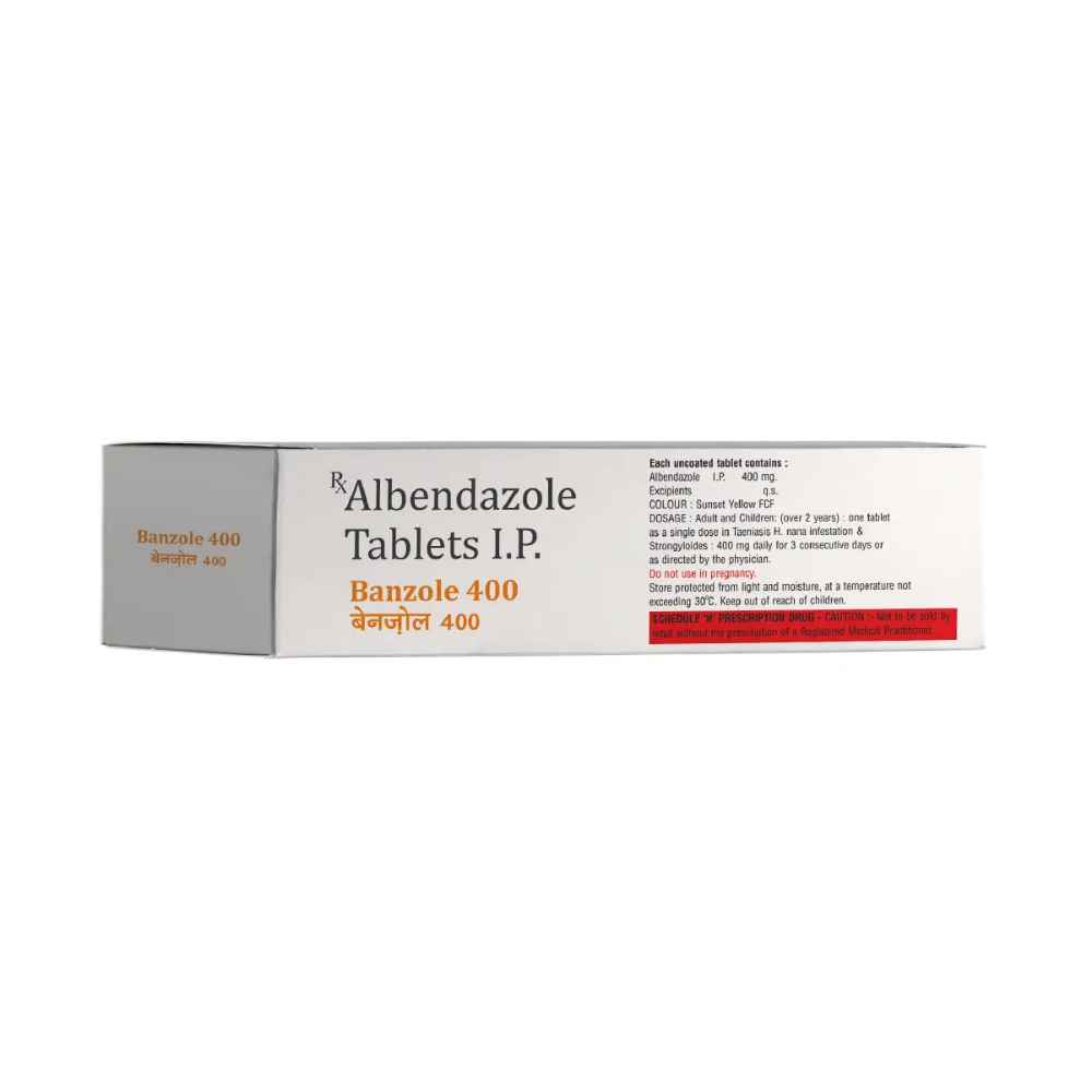 Banzole 400mg Anti Worm Tablet