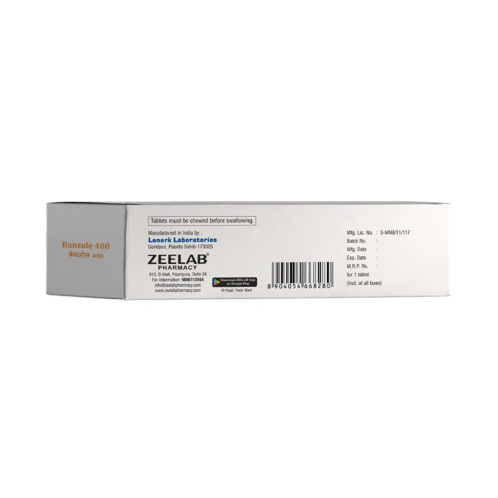 Banzole 400mg Anti Worm Tablet
