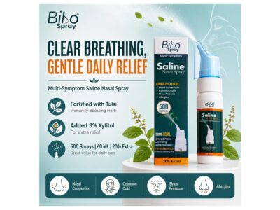 Bibo Saline Nasal Spray with Tulsi and Xylitol
