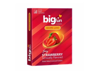 Bigfun Condoms Juicy Strawberry Flavoured
