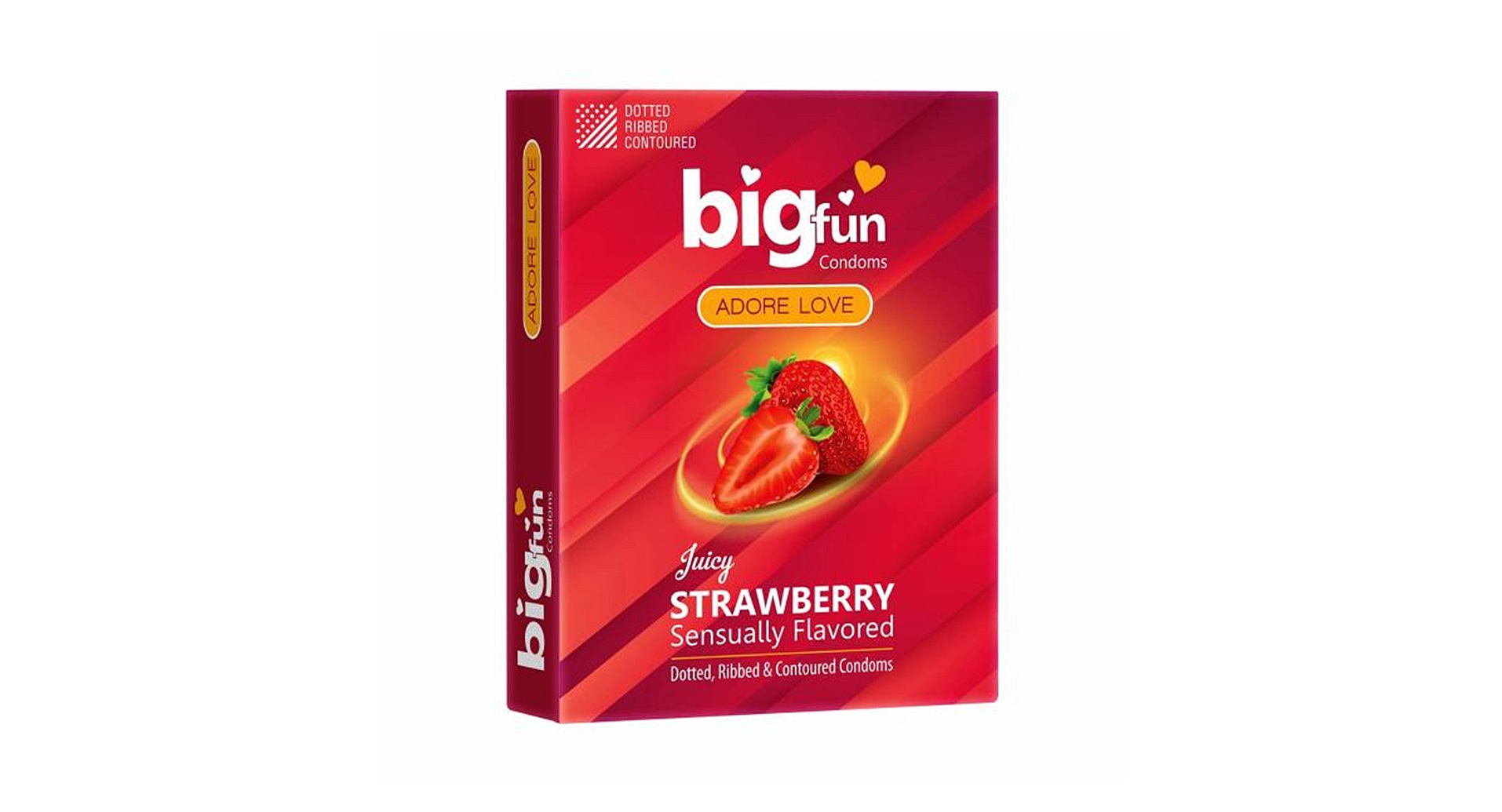 Bigfun Condoms Juicy Strawberry Flavoured