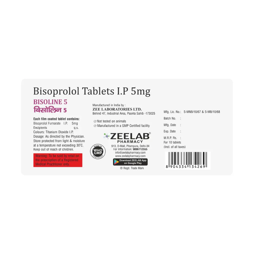 Bisoline 5mg Tablet