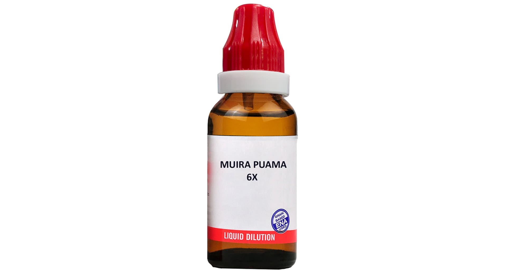 Bjain Muira Puama Dilution 6X homoeopathic liquid dilution bottle front label