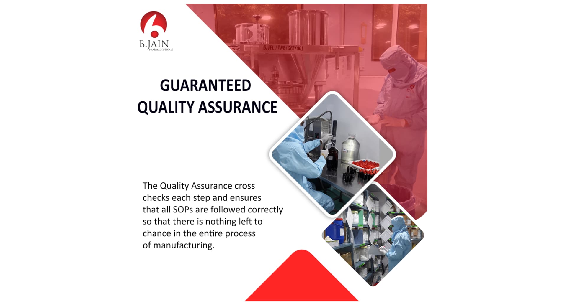 B. Jain Pharmaceuticals quality assurance process for homoeopathic medicines