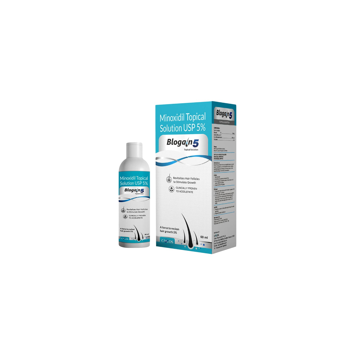 Blogain-5 Hair Growth Topical Solution pack front view