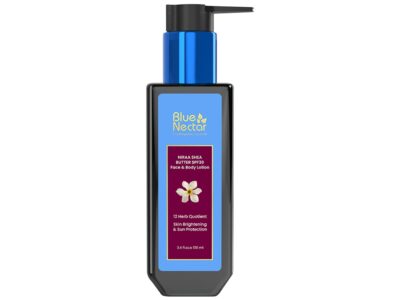 Blue Nectar Niraa Shea Butter SPF 30 Face and Body Lotion pack front view