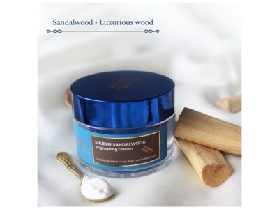 Blue Nectar Shubhr Sandalwood Brightening Cream pack side view