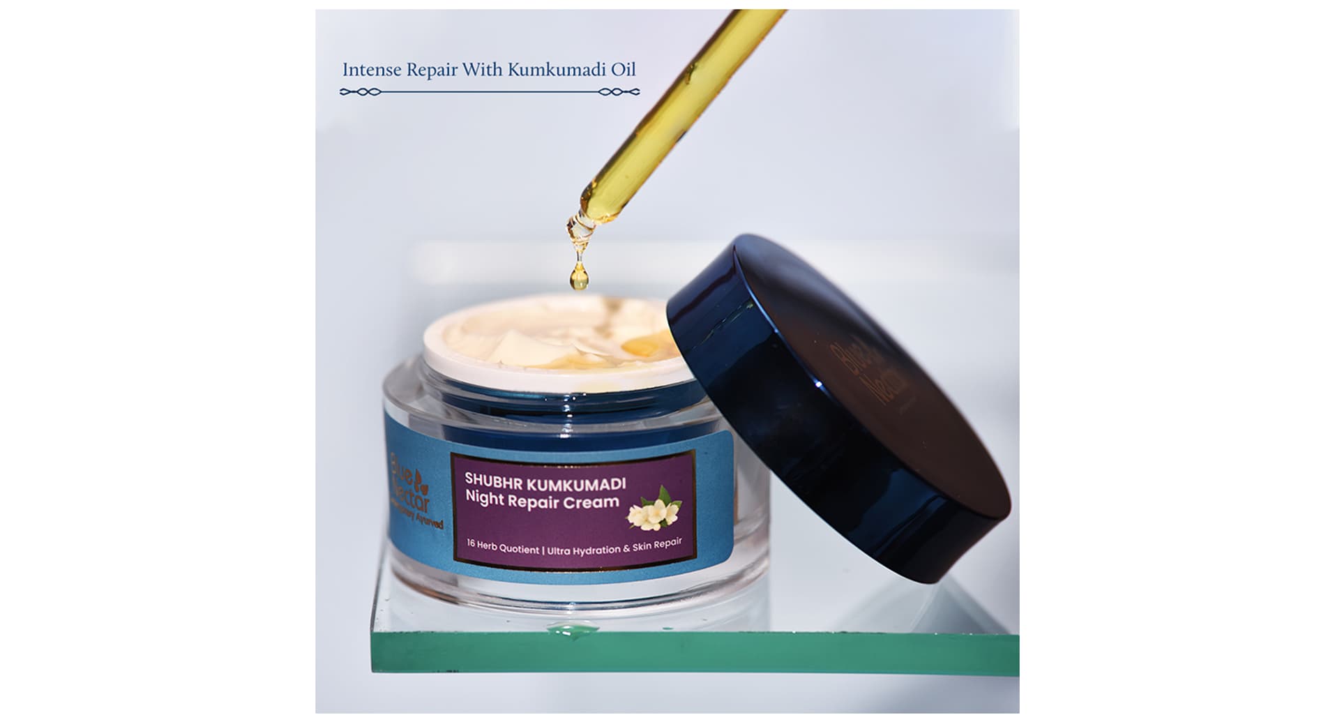 Blue Nectar Shubhr Kumkumadi Night Repair Cream strip blister view