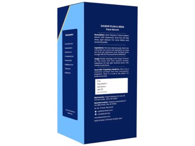 Blue Nectar Shubhr Plum and Neem Face Serum pack side view