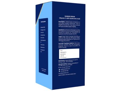 Blue Nectar Shubhr Serum Vitamin C with Hyaluronic Acid pack side view