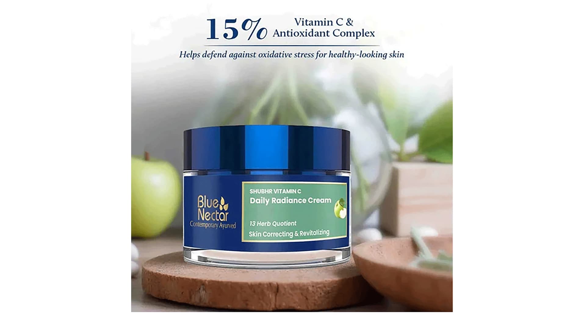 Blue Nectar Shubhr Vitamin C Daily Radiance Cream pack side view
